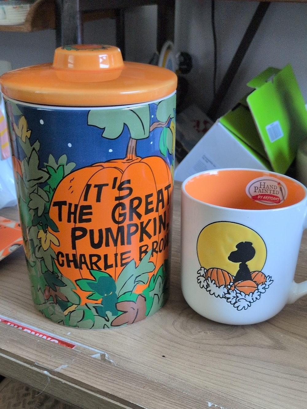 The Great Pumpkin Charlie Brown Ceramic Canister & Mug